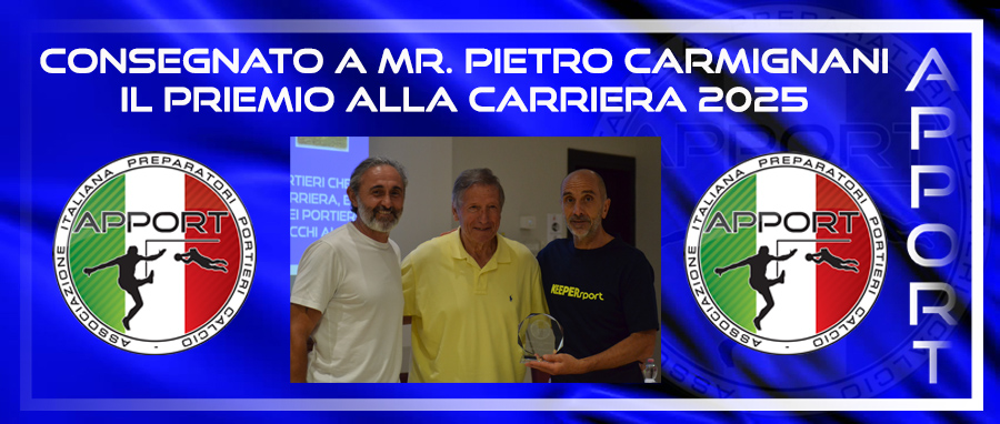 Consegnato il Premio APPORT alla carriera a Mr. Pietro Carmignani