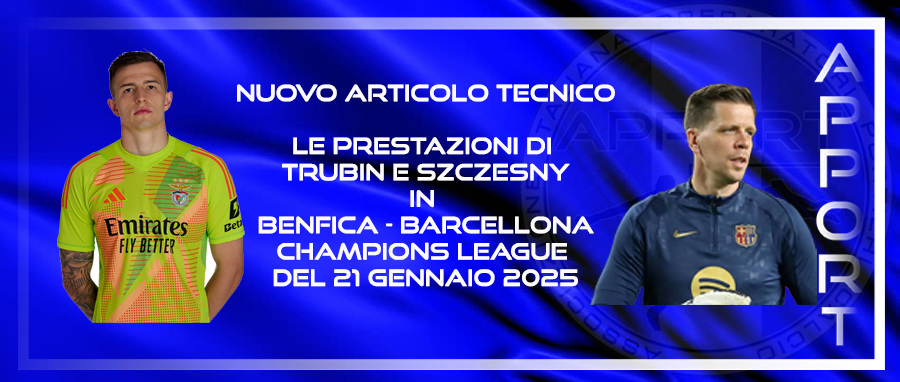 Articolo tecnico: Le prestazioni di Trubin e Szczesny in Benfica-Barcellona